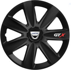 AutoHelix MSA Set 4 Capace Roti GTX Carbon Negru R14 Pentru Dacia (GTX4)