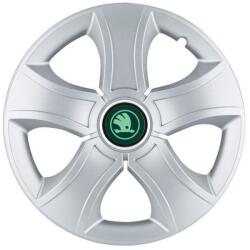 AutoHelix MSA Set 4 Capace Roti 16 inchi (R16) Bis Gri, Compatibile Cu Skoda Verde (20342)