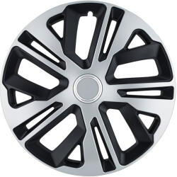 AutoHelix MSA Set 4 Capace Roti 15 inch (R15) Raven Gri-Negru cu inel cromat (00000605)