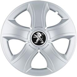 AutoHelix MSA Set 4 Capace Roti 15 inchi (R15) Bis Gri, Compatibile Cu Peugeot (13478)