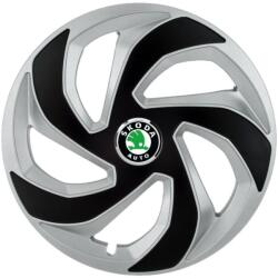 AutoHelix MSA Set 4 capace roti Rex Gri-Negru R16 pentru gama auto Skoda (3120)