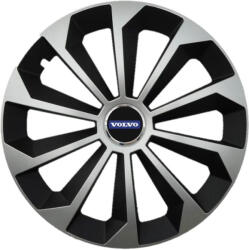 AutoHelix MSA Set 4 Capace Roti 16 inchi (R16) Fame Gri-Negru, Compatibile Cu Volvo (2151)