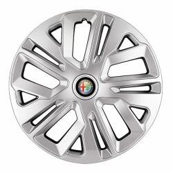 AutoHelix MSA Set 4 Capace Roti 15 inchi (R15) Raven Gri, Compatibile Cu Alfa Romeo (1773)