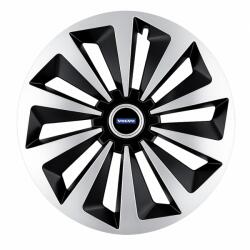 AutoHelix MSA Set 4 capace roti Fox Gri-Negru R16 Compatibil Cu Volvo (6228)