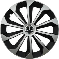 AutoHelix MSA Set 4 Capace Roti 16 inchi (R16) Fame Gri-Negru, Compatibile Cu Mercedes-Benz (1976-1976)