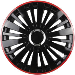 AutoHelix MSA Set 4 Capace Falcon Negru Cu Rama Rosie R14 (00001104)
