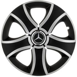 AutoHelix MSA Set 4 Capace Roti 15 inchi (R15) Bis Gri-Negru, Compatibile Cu Mercedes Benz (3193)
