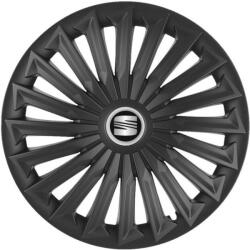 AutoHelix MSA Set 4 capace roti Joy Negru R16 Compatibil Cu Seat (5380)