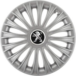 AutoHelix MSA Set 4 capace roti 16 inchi (R16) Dino Gri, Compatibile cu Peugeot (4857-4863)
