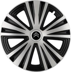 AutoHelix MSA Set 4 capace roti Glory Gri-Negru R16, Compatibil Cu Citroen (2166)