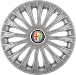 AutoHelix MSA Set 4 capace roti 16 inchi (R16) Dino Gri, Compatibile cu Alfa Romeo (4814)