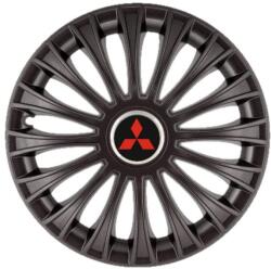 AutoHelix MSA Set 4 Capace Roti 15 inchi (R15) Dino Negru, Compatibile cu Mitsubishi (3973)