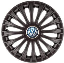 AutoHelix MSA Set 4 capace roti 16 inchi (R16) Dino Negru, Compatibil Cu Volkswagen (4827)