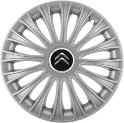 AutoHelix MSA Set 4 capace roti 16 inchi (R16) Dino Gri, Compatibile cu Citroen (4830)