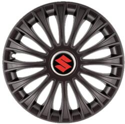 AutoHelix MSA Set 4 Capace Roti 15 inchi (R15) Dino Negru, Compatibile cu Suzuki (3986-3986)