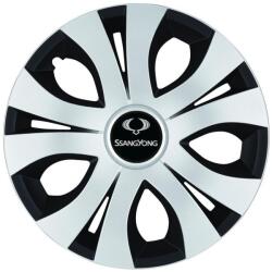 AutoHelix MSA Set 4 Capace Roti Top Gri-Negru R16, Compatibil Cu SsangYong (19985)