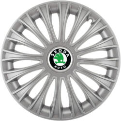 AutoHelix MSA Set 4 capace roti 16 inchi (R16) Dino Gri, Compatibile cu Skoda (4847)