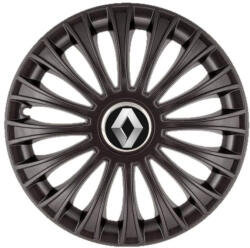 AutoHelix MSA Set 4 capace roti 16 inchi (R16) Dino Negru, Compatibil Cu Renault (4853)