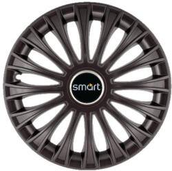AutoHelix MSA Set 4 Capace Roti 15 inchi (R15) Dino Negru, Compatibile cu Smart (3983)