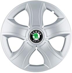 AutoHelix MSA Set 4 Capace Roti 14 inchi (R14) Bis Gri, Compatibile Cu Skoda (13493)