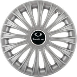 AutoHelix MSA Set 4 Capace Roti 15 inchi (R15) Dino Gri, Compatibile cuSsangYong (3949)