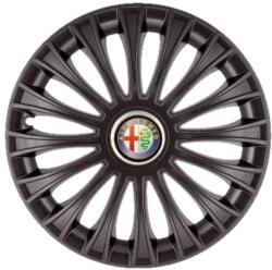 AutoHelix MSA Set 4 Capace Roti 15 inchi (R15) Dino Negru, Compatibile cu Alfa Romeo (3954)