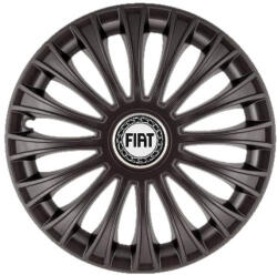 AutoHelix MSA Set 4 Capace Roti 15 inchi (R15) Dino Negru, Compatibile cu Fiat (3961-3961)