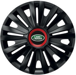 AutoHelix MSA Set 4 capace roti Negre Cu Inel Rosu Royal R15 Compatibil Cu Land Rover (10817)