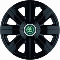 AutoHelix MSA Set 4 Capace Roti Autohelix MSA® potrivite jantelor de 15 inch, pentru Skoda Verde model Cosmos Black (20446)