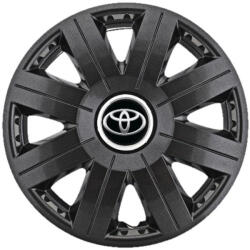 AutoHelix MSA Set 4 Capace Roti 15 inchi (R15) Cosmos Negru, Compatibile cu Toyota (3852)