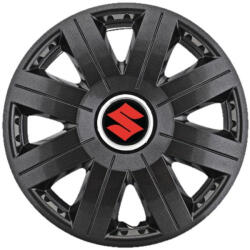 AutoHelix MSA Set 4 Capace Roti 15 inchi (R15) Cosmos Negru, Compatibile cu Suzuki (3851)