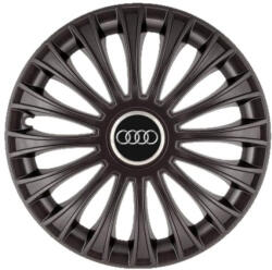 AutoHelix MSA Set 4 Capace Roti 15 inchi (R15) Dino Negru, Compatibile cu Audi (3955-3955)