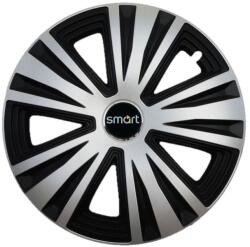 AutoHelix MSA Set 4 capace roti Glory Gri-Negru R14, Compatibil Cu Smart (2559)