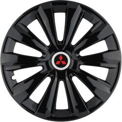 AutoHelix MSA Set 4 Capace Roti, potrivite jantelor de R16, pentru Mitsubishi, model delta negru (13946)