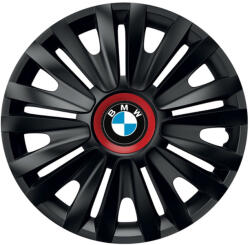 AutoHelix MSA Set 4 capace roti Negre Cu Inel Rosu Royal R15 Compatibil Cu BMW (10787)