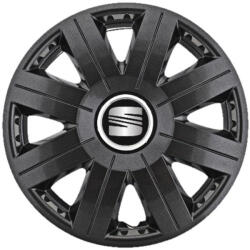 AutoHelix MSA Set 4 Capace Roti 15 inchi (R15) Cosmos Negru, Compatibile cu Seat (3747)