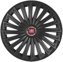 AutoHelix MSA Set 4 capace roti Joy Negru R16 Compatibil Cu Fiat (5332)