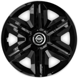 AutoHelix MSA Set 4 capace roti hubcaps fast black R15 Compatibil Cu Nissan (6926)