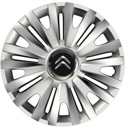 AutoHelix MSA Set 4 capace roti Cu Inel Cromat Royal R16 Compatibil Cu Citroen (8008)