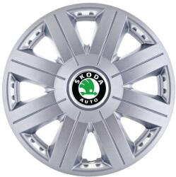 AutoHelix MSA Set 4 capace roti 16 inchi (R16) Cosmos Gri, Compatibil Cu Skoda (4788)
