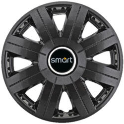 AutoHelix MSA Set 4 Capace Roti 15 inchi (R15) Cosmos Negru, Compatibile cu Smart (3849)