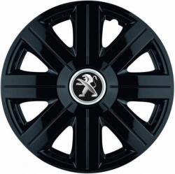 AutoHelix MSA Set 4 Capace Roti, potrivite jantelor de R14, pentru Peugeot, model Cosmos Negru (13566)