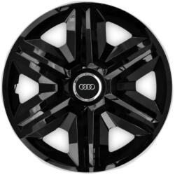 AutoHelix MSA Set 4 capace roti Hubcaps fast black R15 Compatibil Cu Audi (6874)