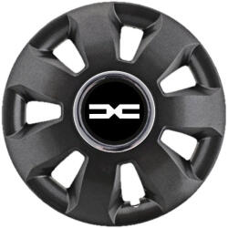 AutoHelix MSA Set 4 Capace Roti potrivite jantelor de 16 inch, pentru Dacia Nou model Ares Black (18494)