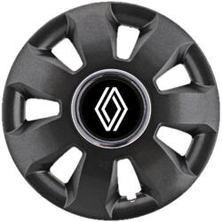 AutoHelix MSA Set 4 Capace Roti potrivite jantelor de 16 inch, pentru Renault Nou model Ares Black (17944)