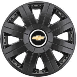 AutoHelix MSA Set 4 capace roti Cosmos Negru R15, pentru gama auto Chevrolet (3825)