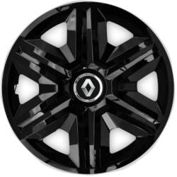 AutoHelix MSA Set 4 capace roti hubcaps fast black R15 Compatibil Cu Renault (6938)