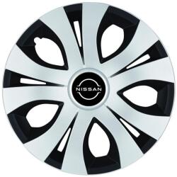 AutoHelix MSA Set 4 Capace Roti Top Gri-Negru R16, Compatibil Cu Nissan Nou (20177)