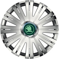 AutoHelix MSA Set 4 Capace Roti potrivite jantelor de 15 inch, pentru Skoda Nou Verde, model Active Crom (17721)
