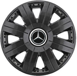 AutoHelix MSA Set 4 Capace Roti 15 inchi (R15) Cosmos Negru, Compatibile cu Mercedes (3838)